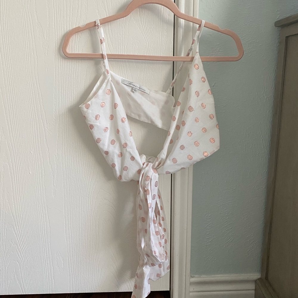 Lovers + Friends tie front top